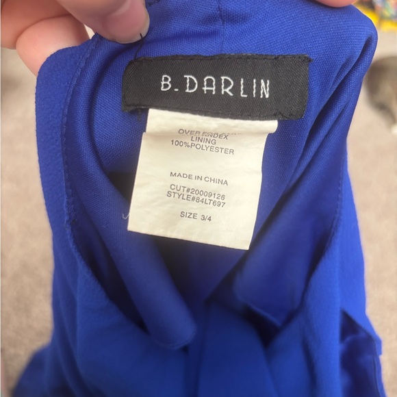 B Darlin Royal Blue Scalloped Bowtie Dress - Picture 4 of 4